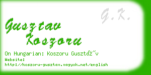 gusztav koszoru business card